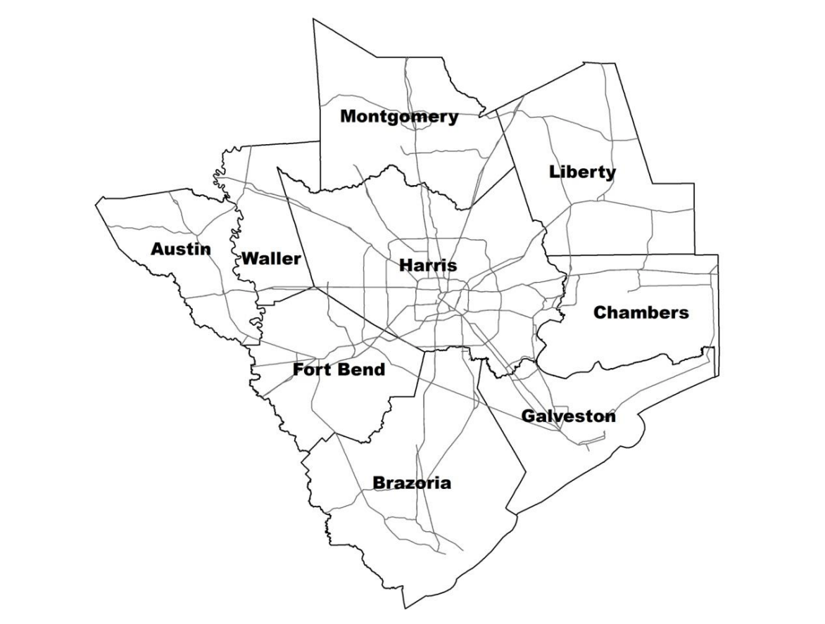 map of greater houston counties